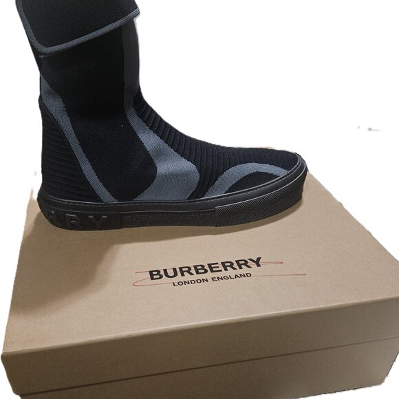 Burberry Other - NWT Burberry Men's Black Knitted Stretch Sub High-top Sneakers
